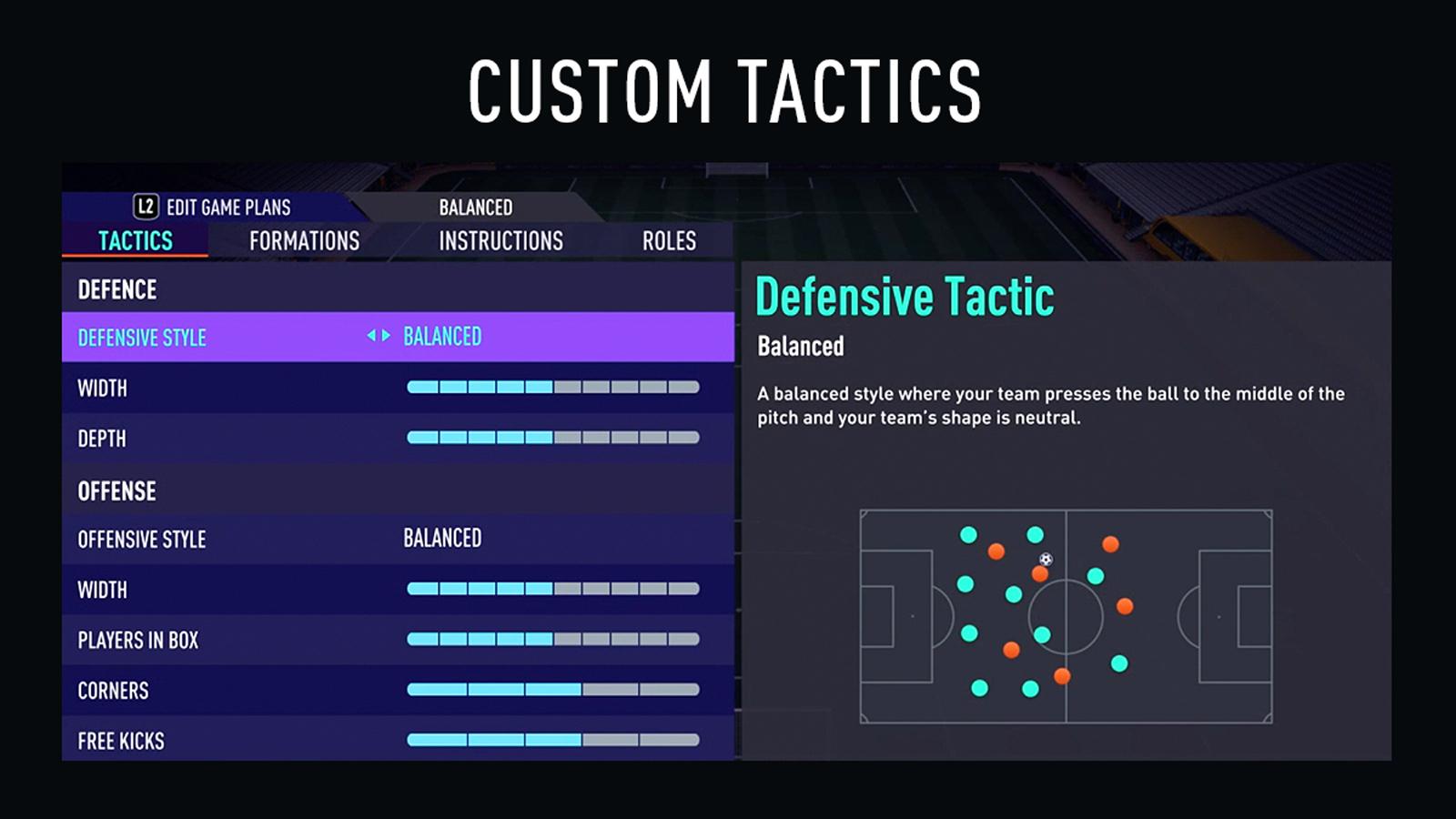 Les nouvelles tactiques personalisées sur FIFA 22