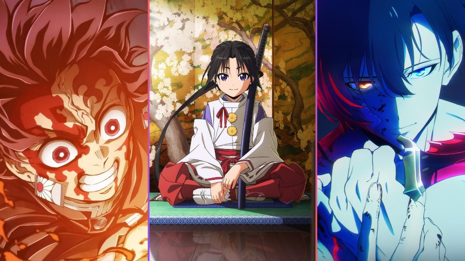 demon slayer, the elusive samurai et solo leveling pour le visuel des meilleurs animes de 2024