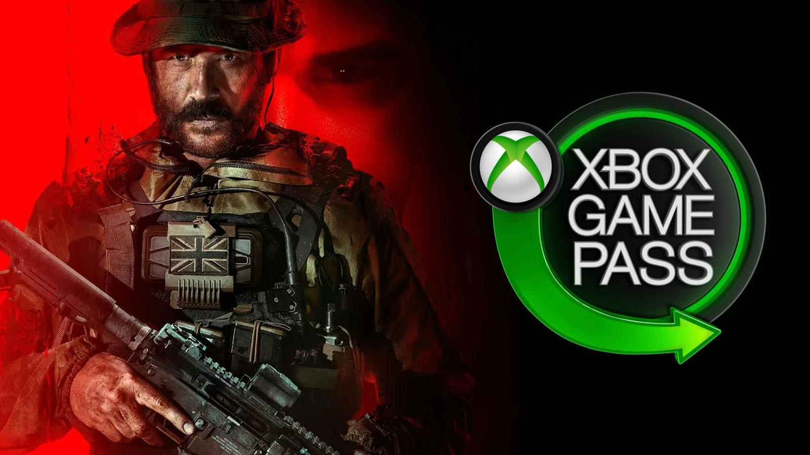 Affiche de Modern Warfare 3 et le logo du Xbox Game Pass