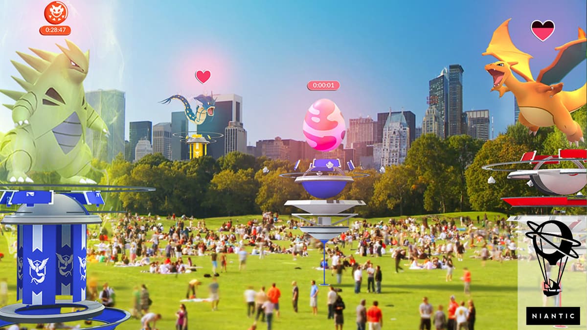 Aperçu en réalité augmentée d'un événement Niantic