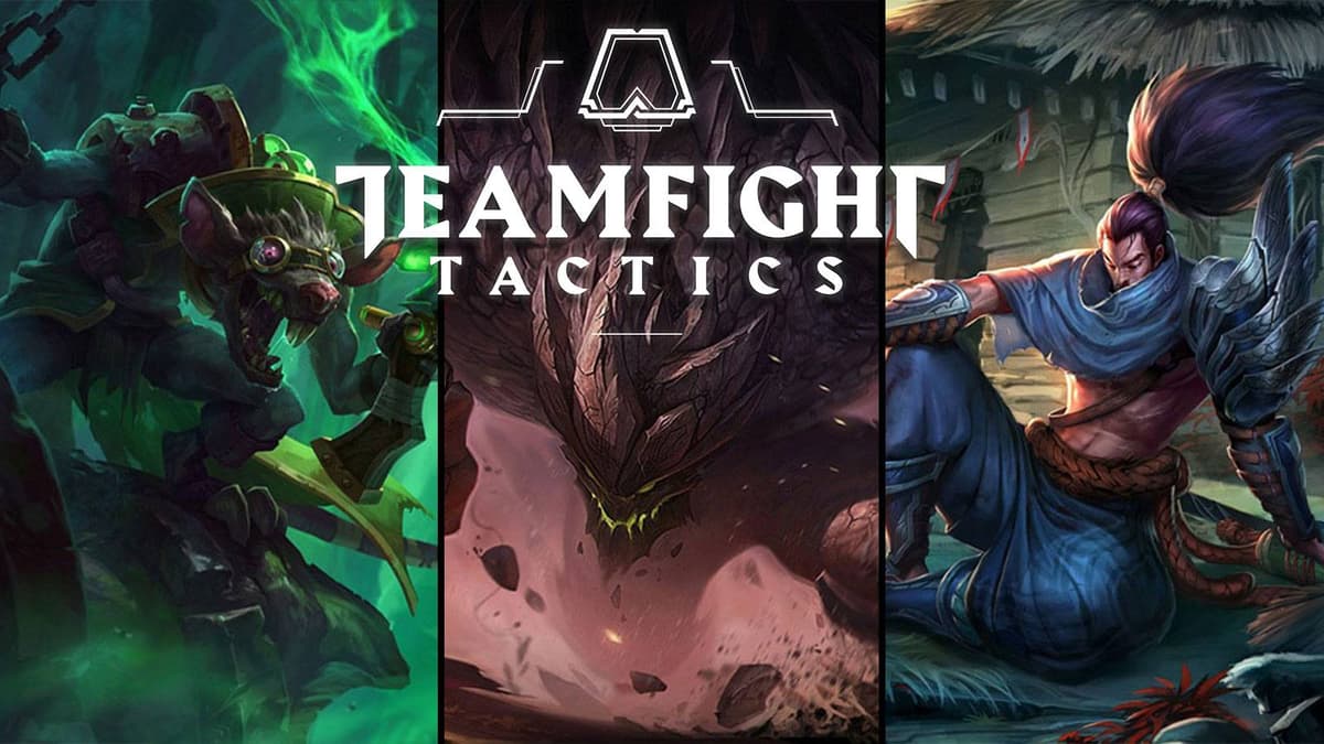 Twitch, Malphite et Yasuo dans Teamfight Tactics