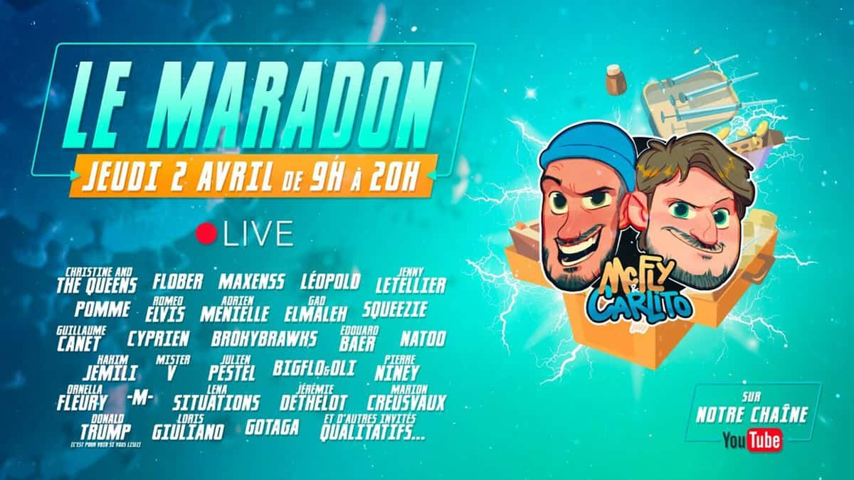 mcfly et Carlito sont parvenus à récolter 400 000 euros lors du maradon