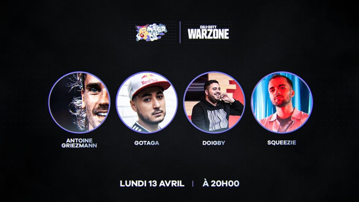 Squeezie et Antoine Griezmann sont les nouveaux invités du Masterkill organisé par Gotaga et Doigby