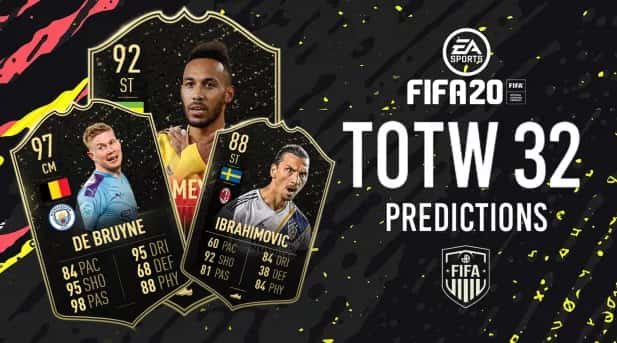 Prédictions de la TOTW 32 sur FIFA 20