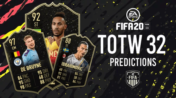 Prédictions de la TOTW 32 sur FIFA 20