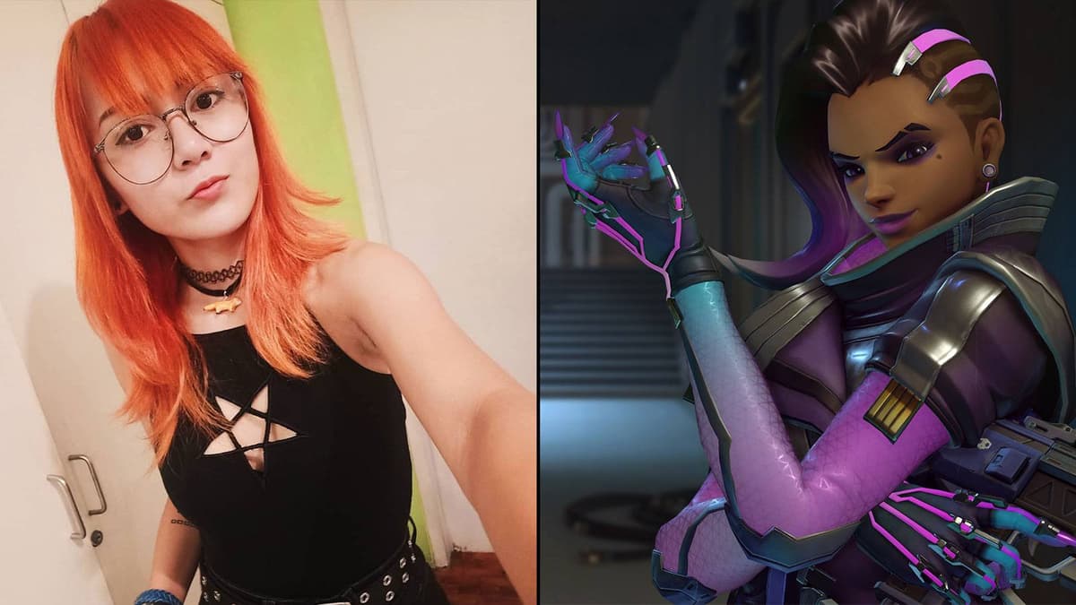 La cosplayeuse FoxRots et Sombra d'Overwatch