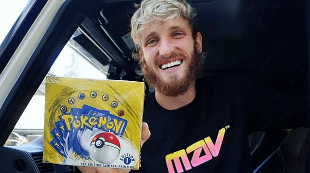 Logan Paul display Pokémon 1re édition The Pokémon Company