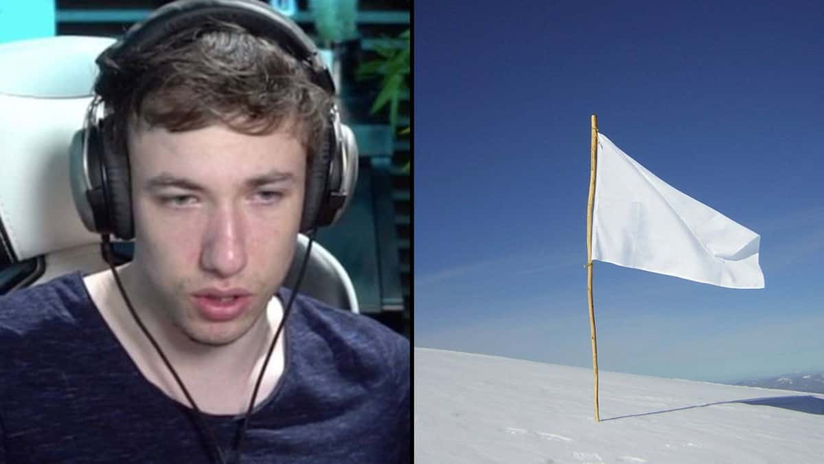 Sardoche Twitch Drapeau blanc trêve