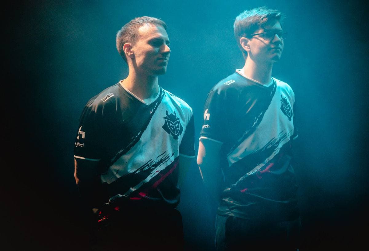 Les joueurs G2 Esports Perkz et Mikyx