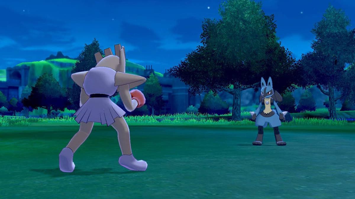 Pokémon épée bouclier combat Tygnon Lucario