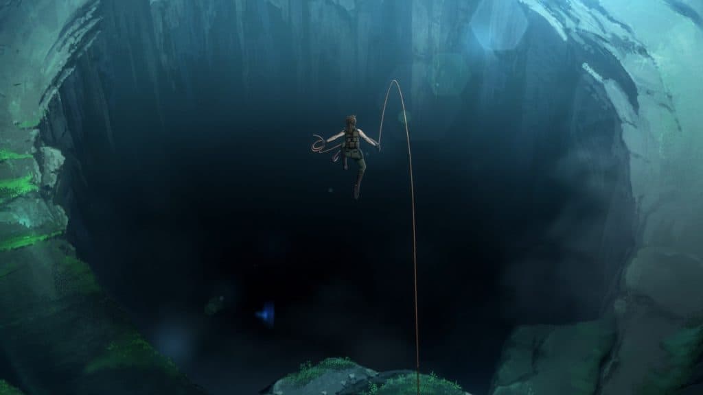 saut dans un gouffre tomb raider la légende de lara croft