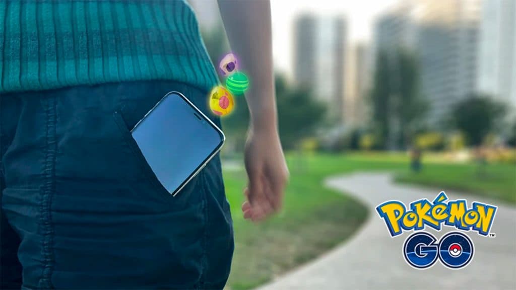 Smartphone avec un Widget Pokémon Go