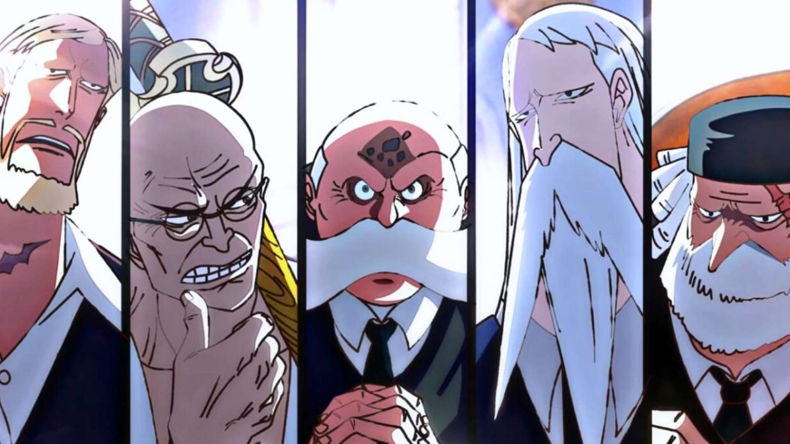 les doyens ou membres du gorosei dans l'anime one piece