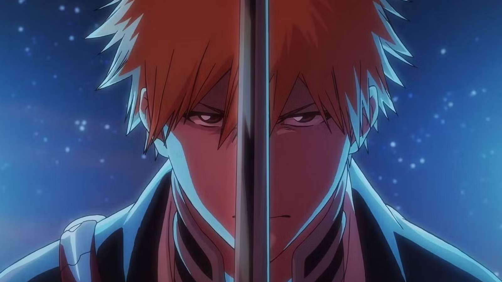 ichigo se cache derrière son sabre dans bleach