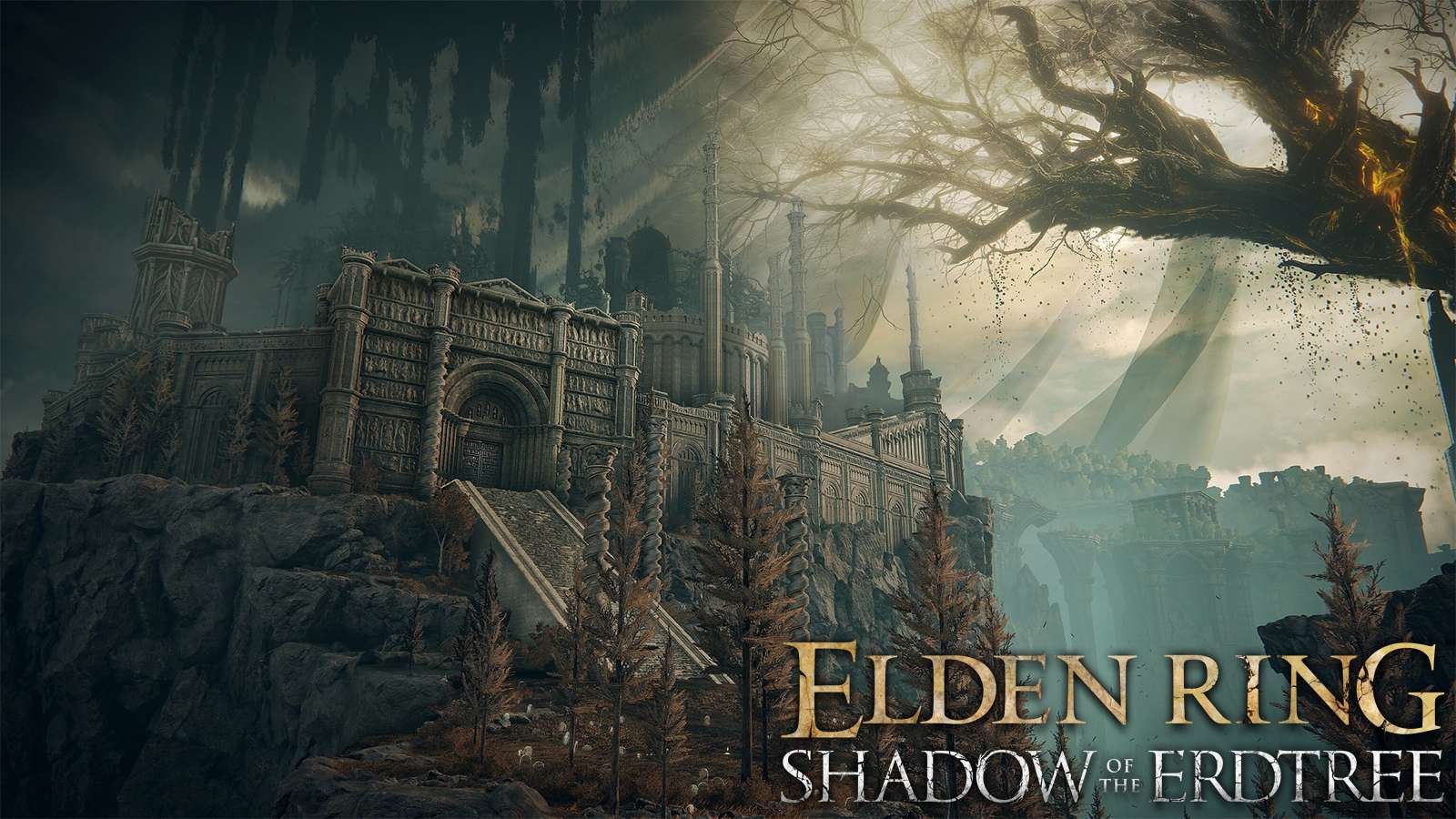 Vue d'un paysage du DLC Elden Ring Shadow of the Erdtee