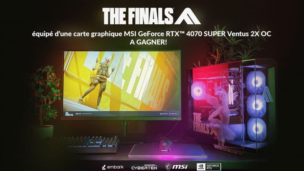Le PC gamer The Finals de Cybertek, MSI et NVIDIA