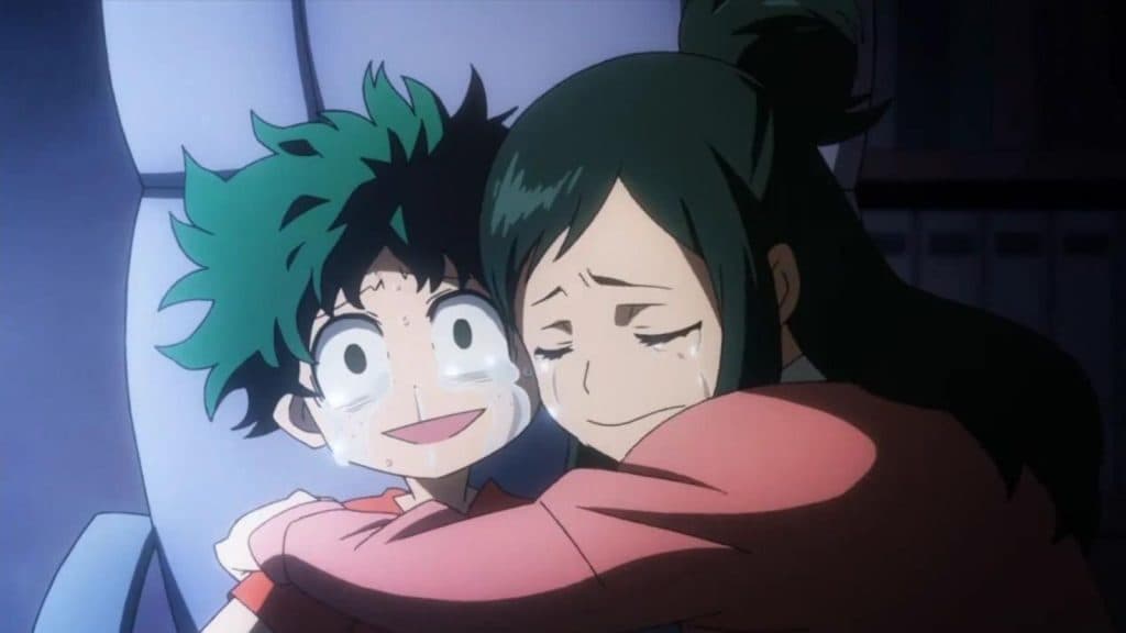 Izuku Midoriya (Deku) enfant et sa mère Inko Midoriya