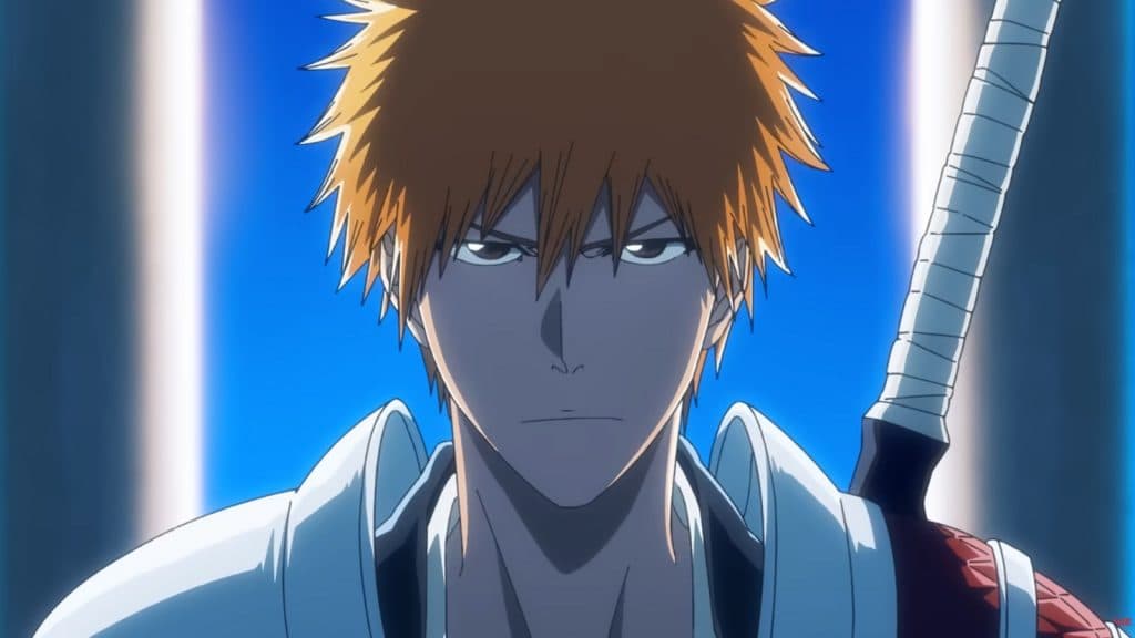 gros plan sur ichigo de bleach qui regarde la caméra