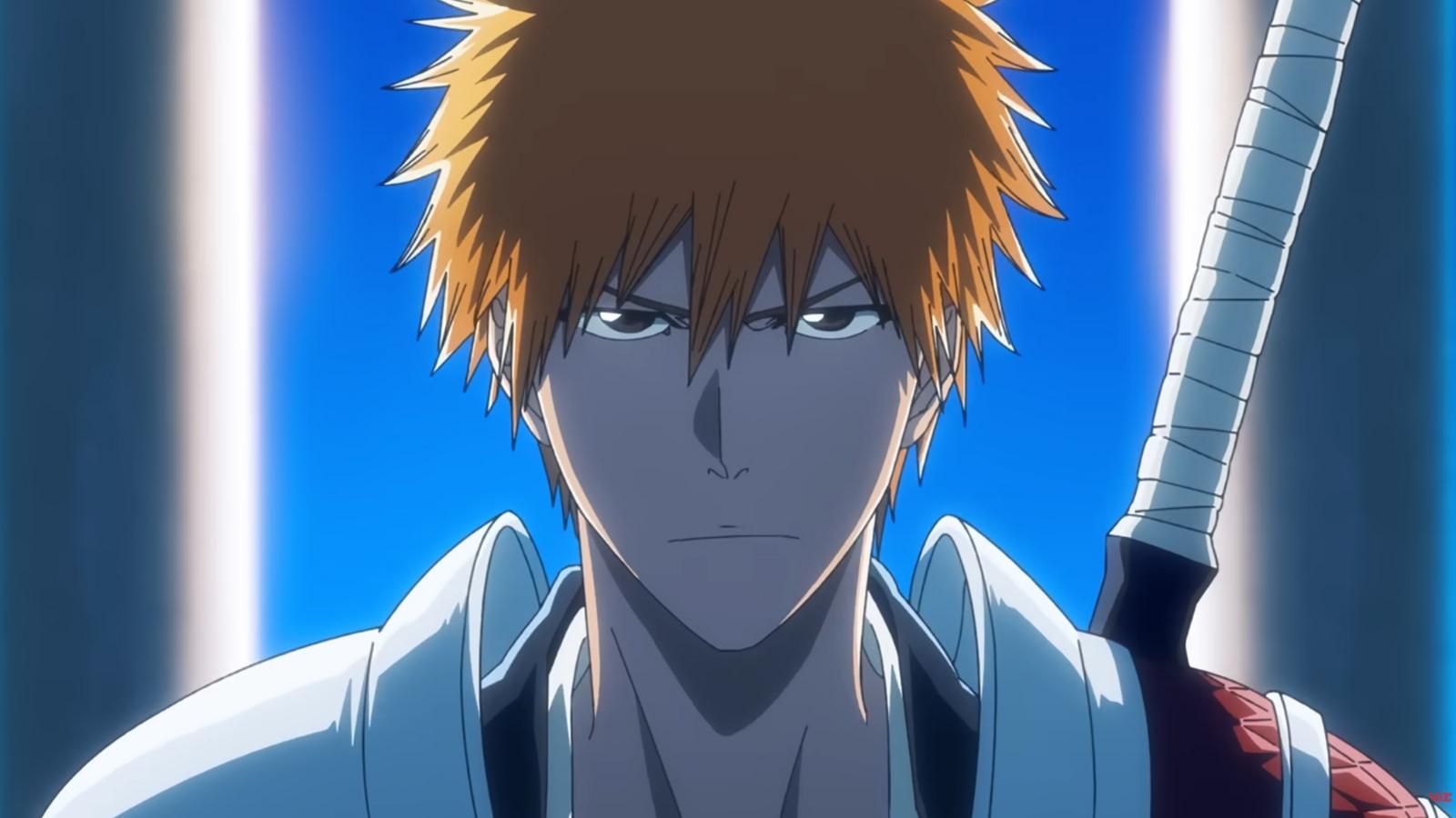 gros plan sur ichigo de bleach qui regarde la caméra