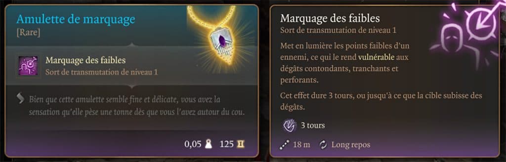 L'Amulette de marquage dans Baldur's Gate 3