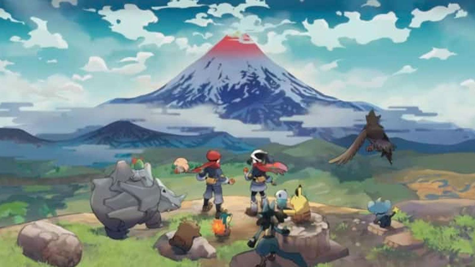Un paysage de Pokémon