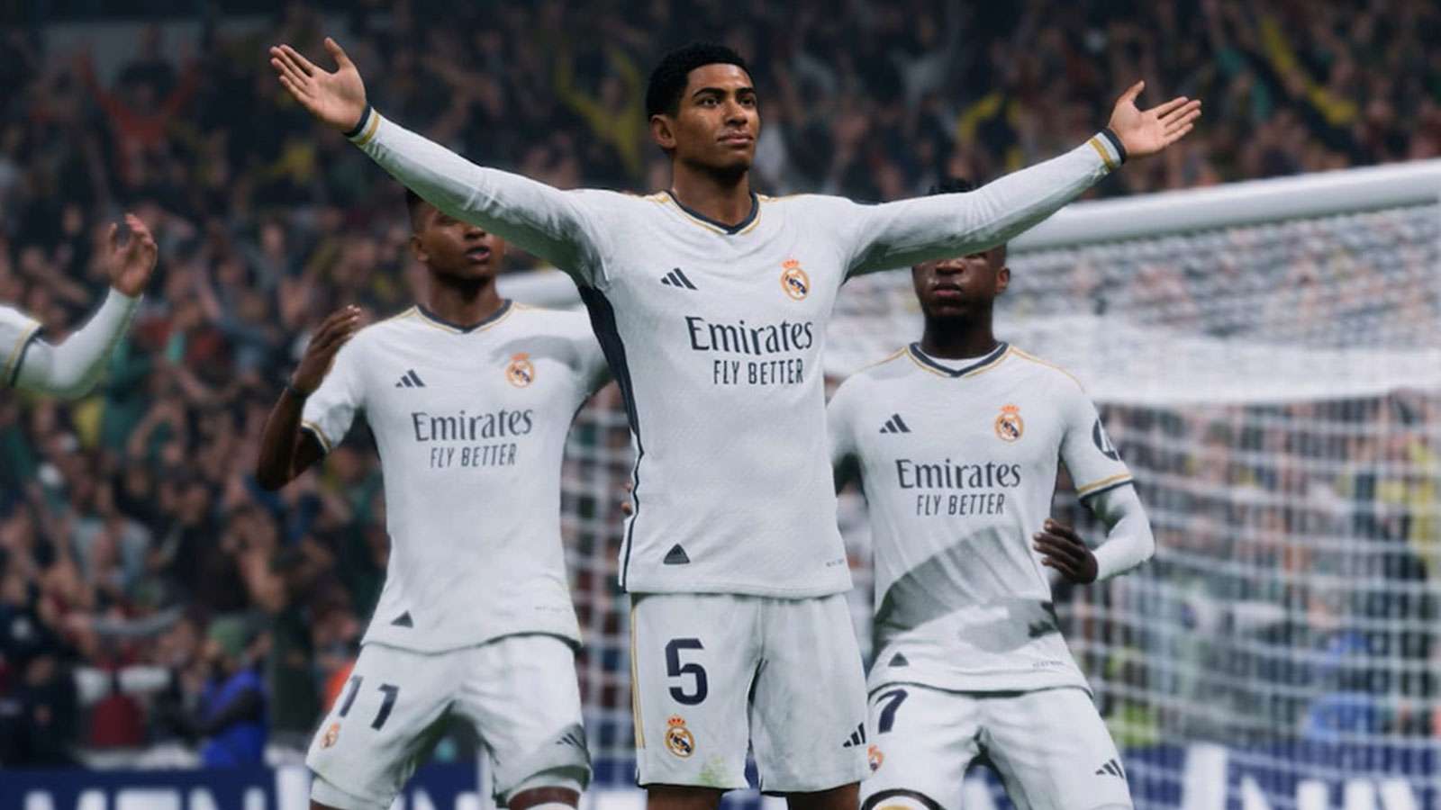 Jude Bellingham célébrant un but avec le Real Madrid dans EA FC 25