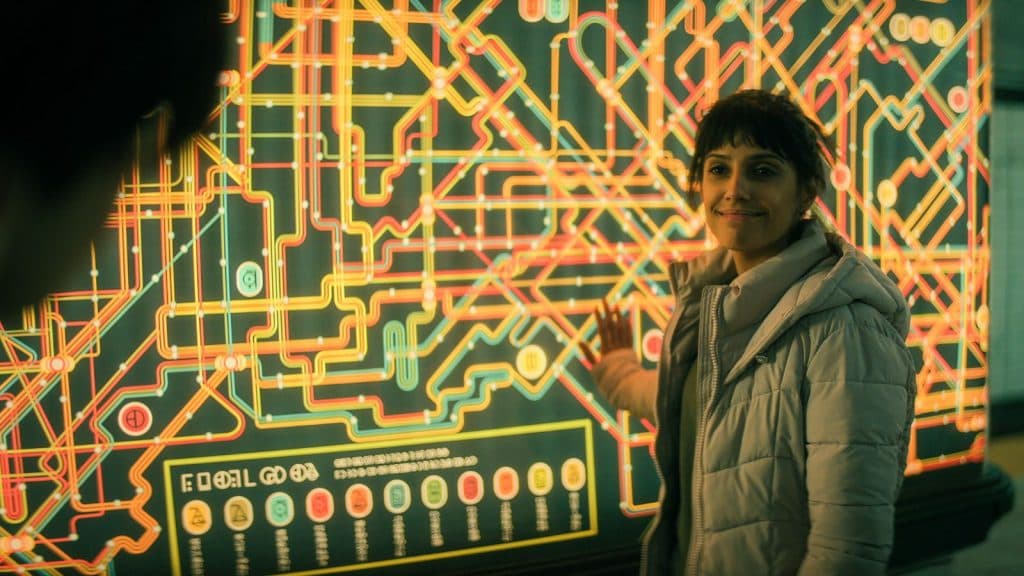 lila devant un plan incompréhensible de métro dans la saison 4 de umbrella academy