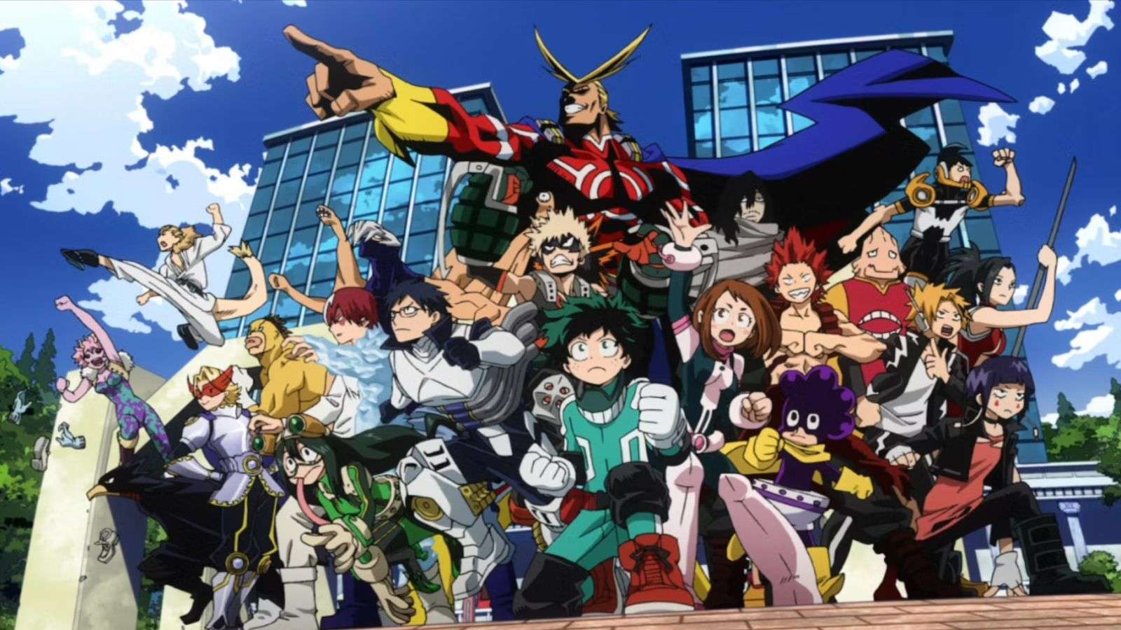 Le Seconde A du lycée Yuei (UA) dans My Hero Academia