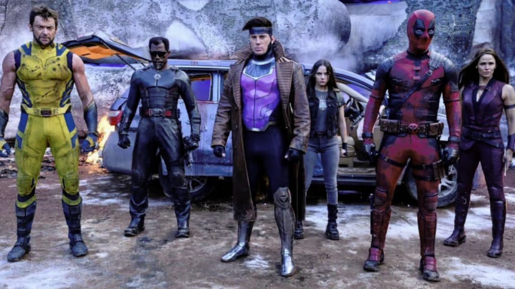 Wolverine, Blade, Gambit, X-23, Deadpool et Elektra dans Deadpool & Wolverine