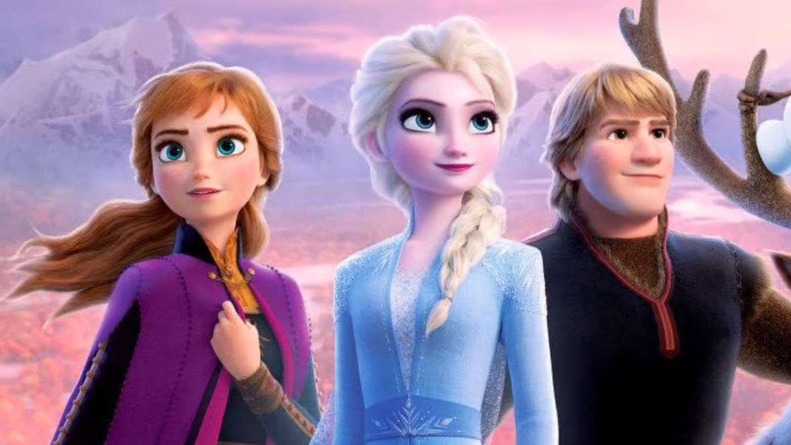 Anna, Elsa et Kristoff dans La Reine des Neiges