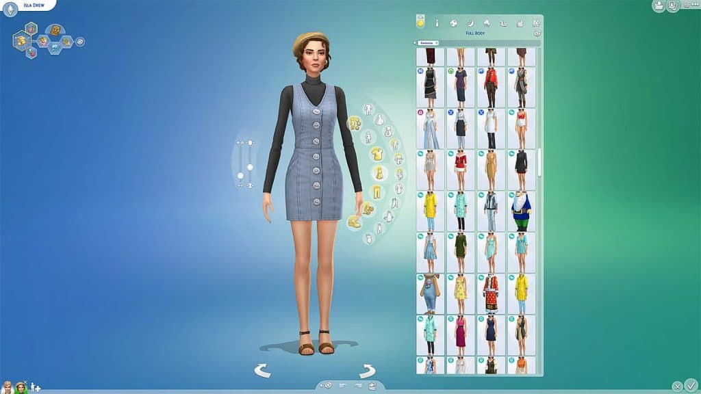 Mod More Columns in CAS dans les Sims 4