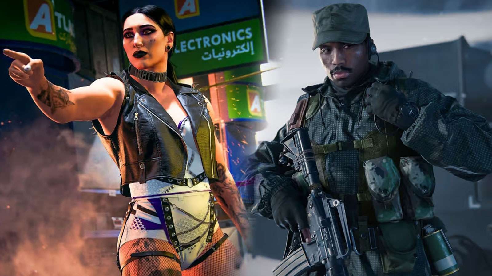 Skin Rhea Ripley dans MW3 et opérateur de Black Ops 6