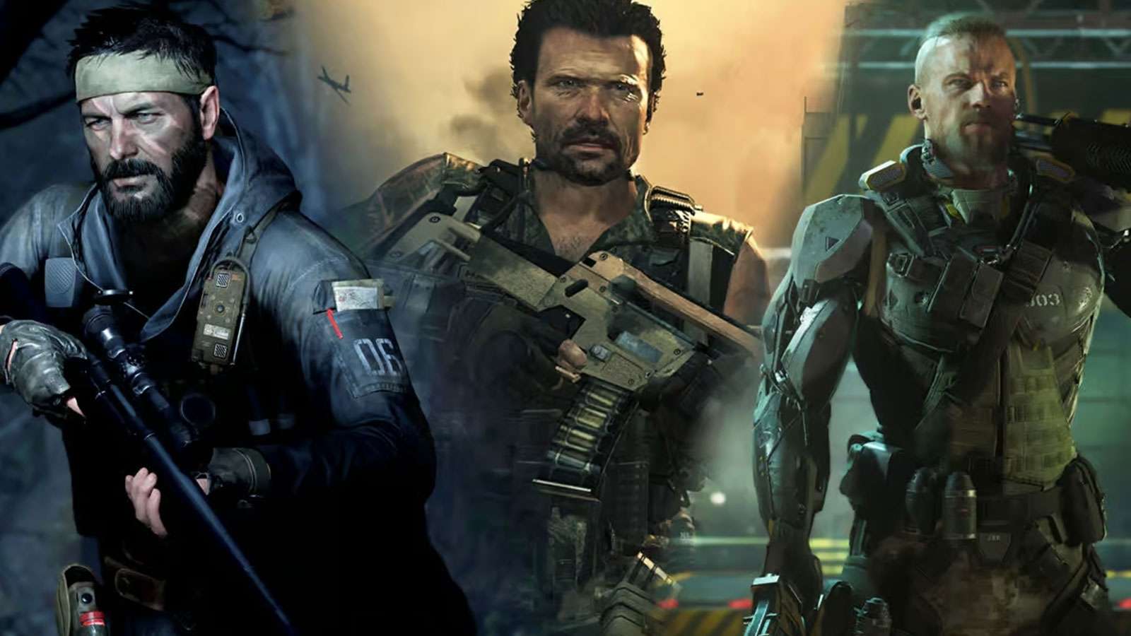 Personnages Frank Woods, Mike Harper et Ruin des jeux Call of Duty Black Ops