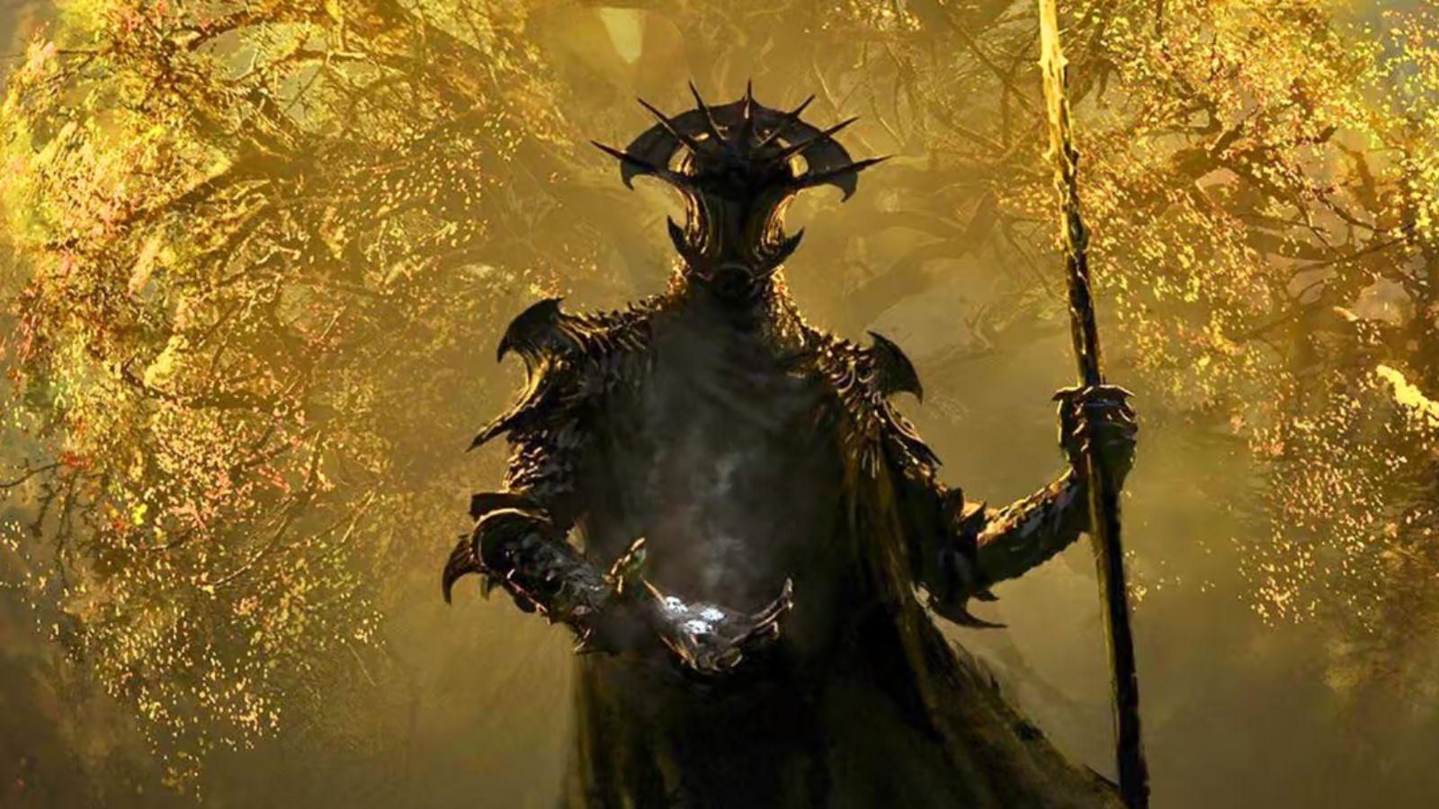 Concept-art de Morgoth dans Le Seigneur des Anneaux : Les Anneaux de Pouvoir