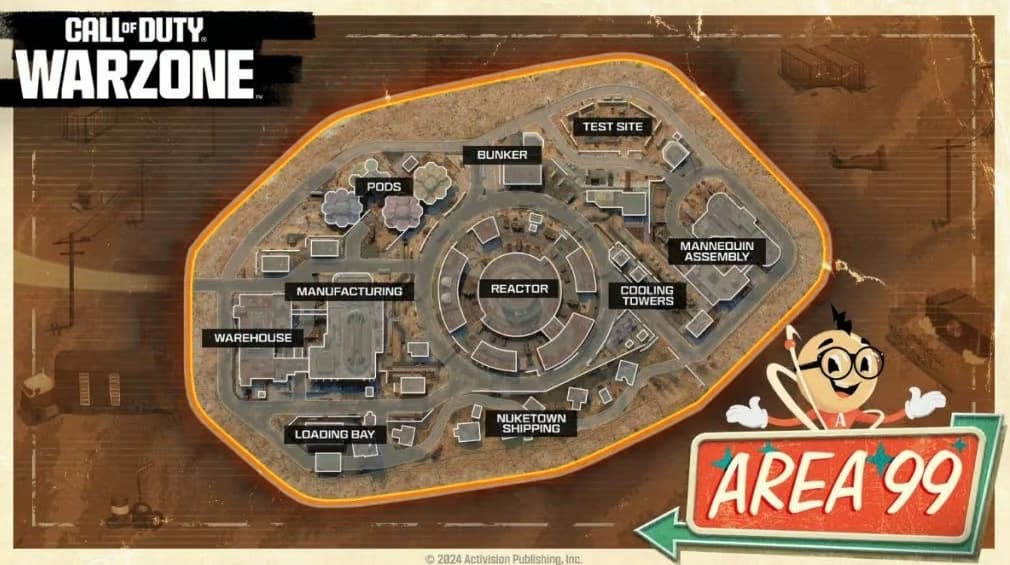 POI de la carte Area 99 de Warzone