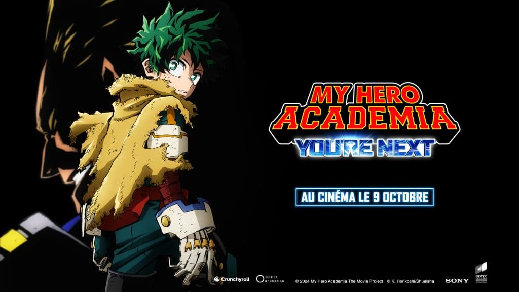 visuel de l'annonce de la sortie française du film My Hero Academia: You're Next