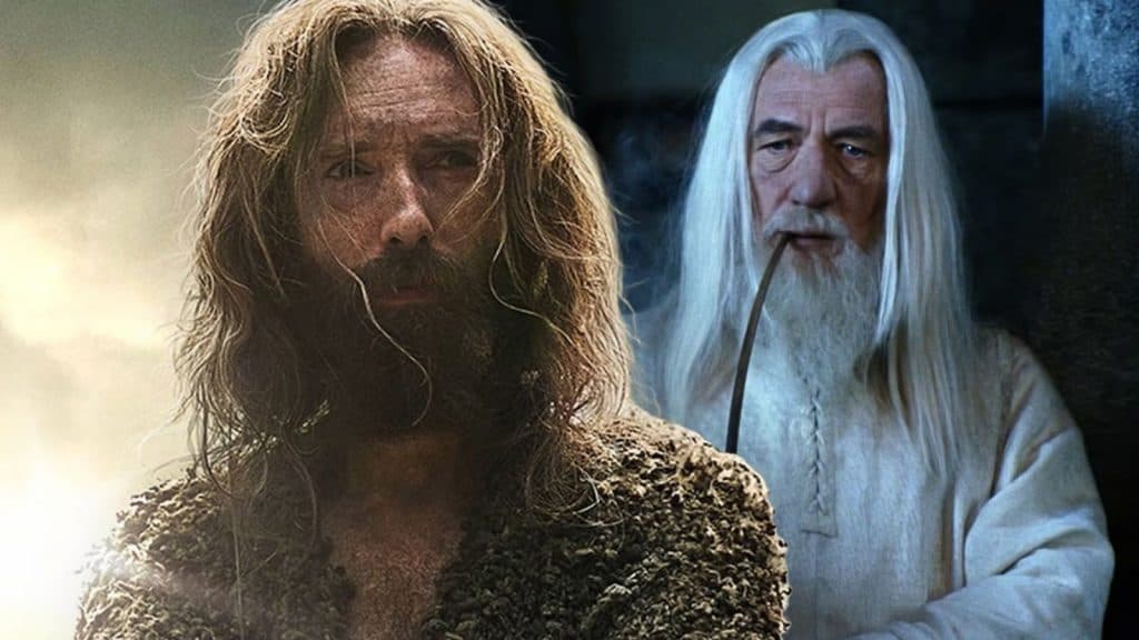 L'Étranger dans Les Anneaux de Pouvoir et Gandalf dans Le Seigneur des Anneaux