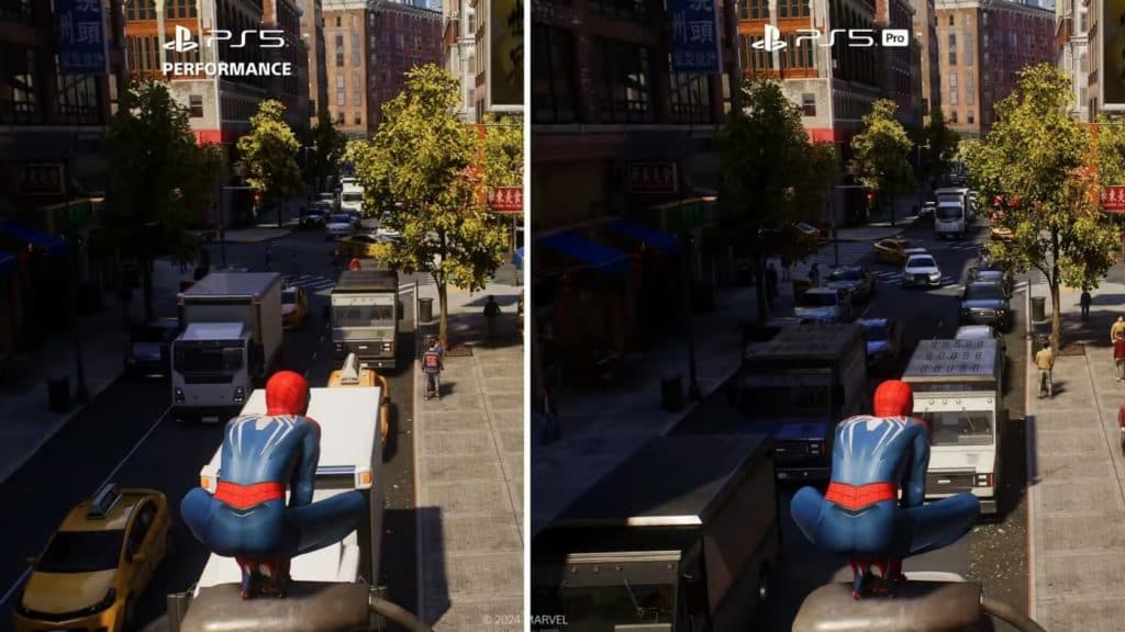 Différences de Marvel's Spider-Man 2 entre la PS5 de base et la PS5 Pro